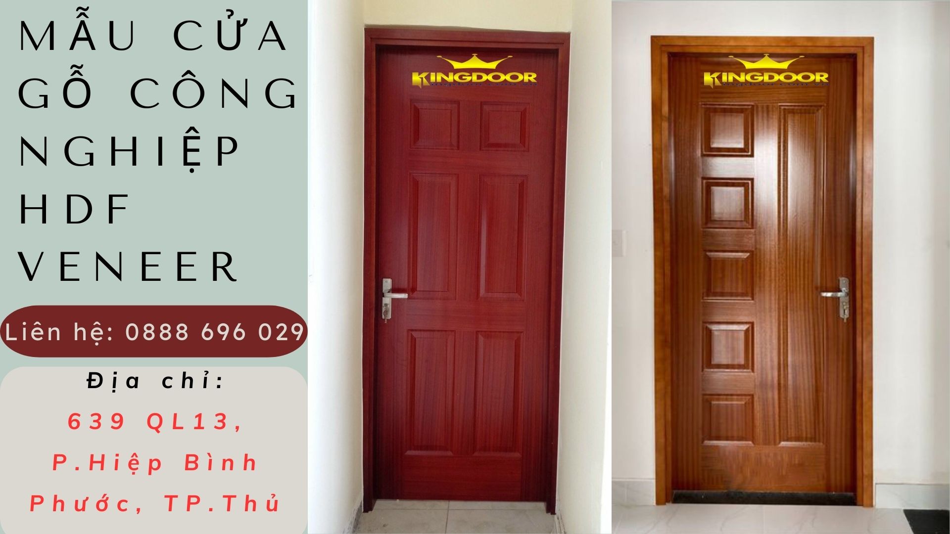 Mẫu cửa gỗ công nghiệp HDF veneer mới nhất Vũng Tàu
